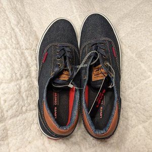 NWT Levi's Denim Leather Accent Sneakers Size 9W